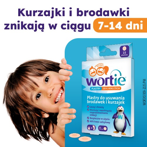 Zdjęcie produktu - 4 Wortie Plastry do usuwania brodawek i kurzajek, 15 sztuk