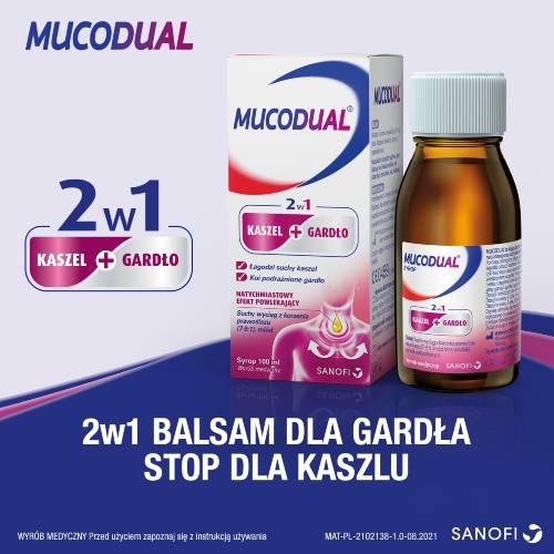 Miniaturka artykułu - #0 Mucodual Syrop, 100 ml