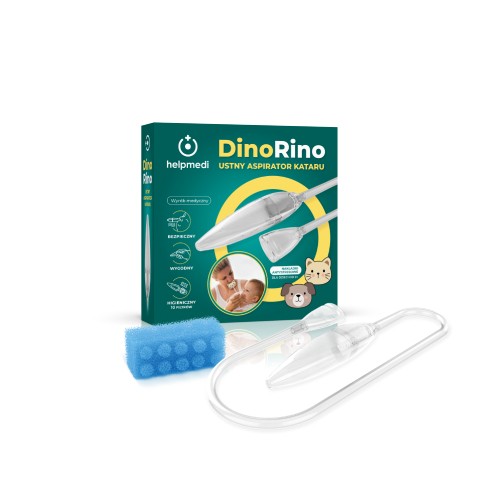 Miniaturka artykułu - #0 HelpMedi DinoRino ustny aspirator kataru, 1 szt.