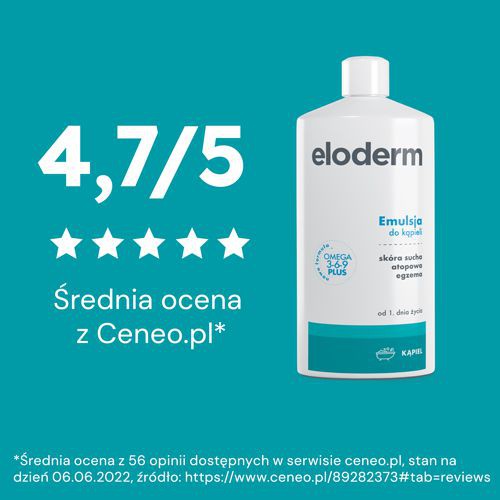 Zdjęcie produktu - 5 ELODERM Emulsja do kąpieli, 400ml