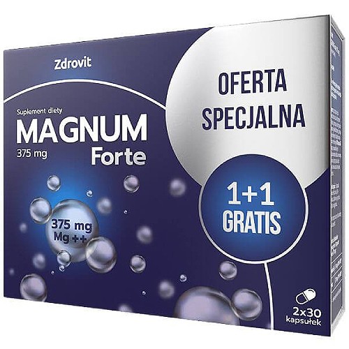 Zdjęcie produktu - 0 Zdrovit Magnum Forte 30 kaps. + Zdrovit Magnum Forte 30 kaps.