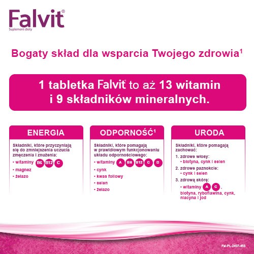 Zdjęcie produktu - 2 FALVIT, 70tabletek (60+10)