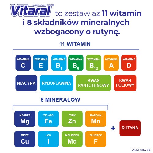 Miniaturka artykułu - #0 Vitaral, 70 tabletek (60+10)