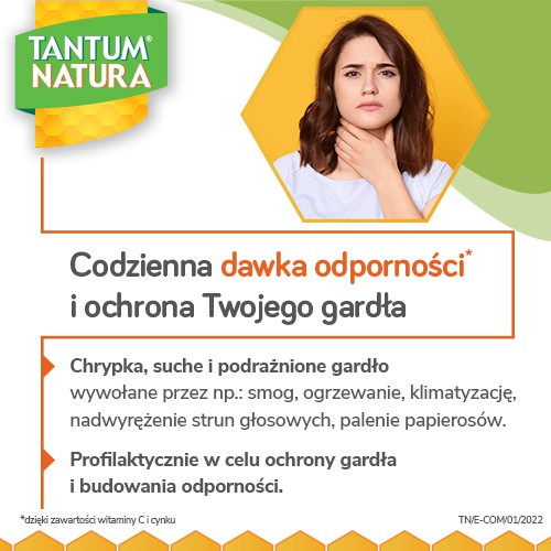 Miniaturka artykułu - #1 Tantum Natura smak pomarańczowo-miodowy, 15pastylek
