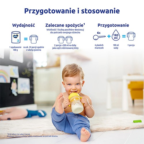 Zdjęcie produktu - 2 Bebiko Junior 3 Odżywcza formuła na bazie mleka dla dzieci powyżej 1. roku życia, 700g