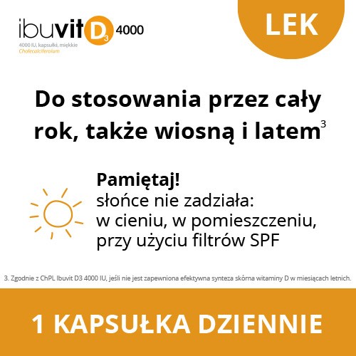 Zdjęcie produktu - 3 Ibuvit D3 4000 IU, 60 kapsułek