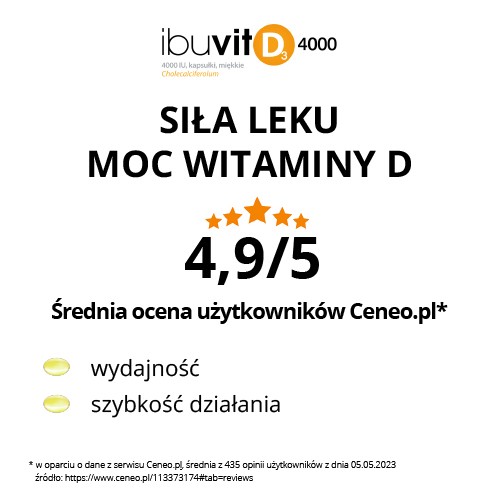 Zdjęcie produktu - 5 Ibuvit D3 4000 IU, 60 kapsułek