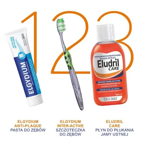 #3 – ELGYDIUM INTER-ACTIVE Soft Szczoteczka do zęb&oacute;w miękka, 1 sztuka