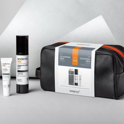 Miniaturka artykułu - #0 SESDERMA MEN Zestaw Krem do twarzy, 50ml + Krem pod oczy, 15ml