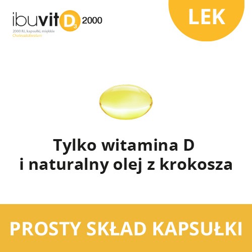 Miniaturka artykułu - #1 Ibuvit D3 2000iu, 30 kaps. miękkie