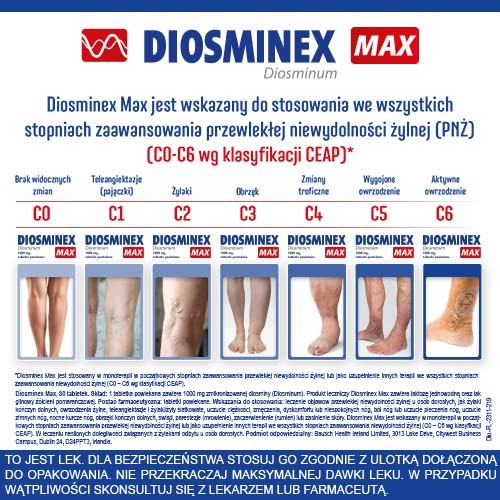 Zdjęcie produktu - 2 Diosminex Max 1000mg, 30tabl.powl.