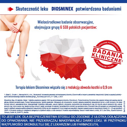 Zdjęcie produktu - 3 Diosminex Max 1000mg, 30tabl.powl.
