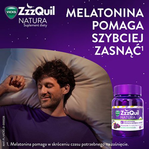 Zdjęcie produktu - 2 Vicks ZzzQuil Natura, 30 żelek - z melatoniną