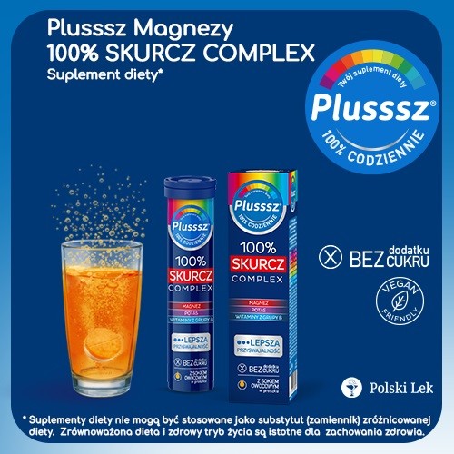 Miniaturka artykułu - #0 Plusssz 100% Skurcz Complex, 20 tabletek musujących