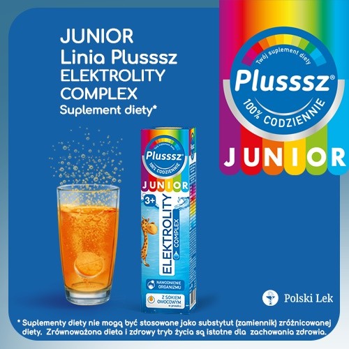 Miniaturka artykułu - #0 Plusssz Junior Elektrolity Complex, 20 tabl. musujących