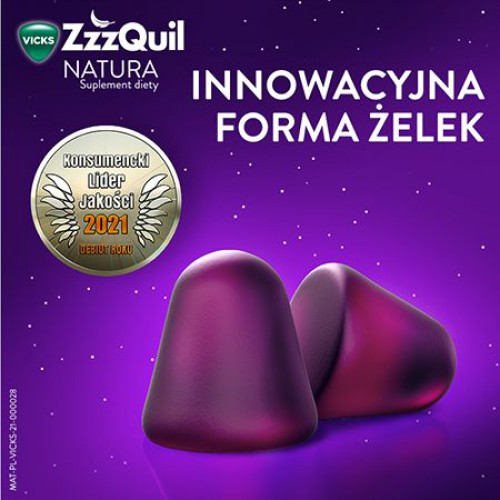 Miniaturka artykułu - #1 Vicks ZzzQuil Natura, 60 żelek