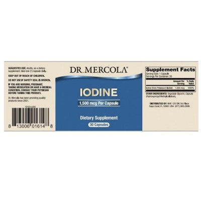 Miniaturka artykułu - #0 DR.MERCOLA Iodine - Jod, 30 kaps.