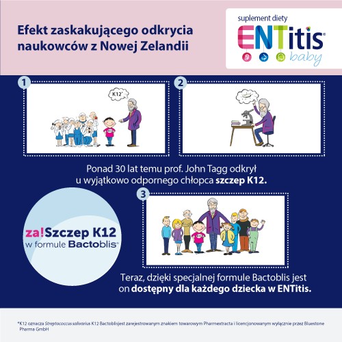 Zdjęcie produktu - 2 ENTitis Baby proszek o smaku truskawkowym, 30 sasz. 