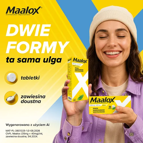 #5 – Maalox Lek na zgagę i niestrawność w postaci zawiesiny - 250 ml