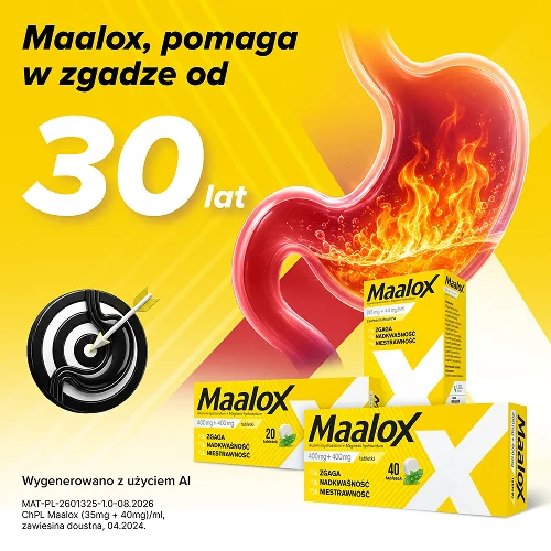 #6 – Maalox Lek na zgagę i niestrawność w postaci zawiesiny - 250 ml