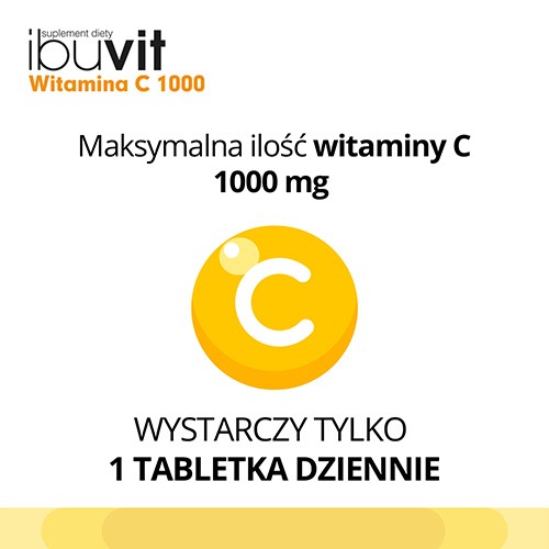 Zdjęcie produktu - 2 Ibuvit Witamina C 1000, 30 tabletek