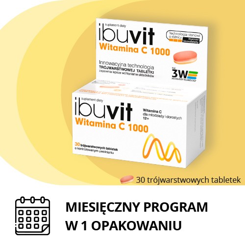 Zdjęcie produktu - 3 Ibuvit Witamina C 1000, 30 tabletek