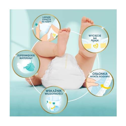Miniaturka artykułu - #1 Pampers Premium Care Pieluszki rozmiar 0, 30 sztuk