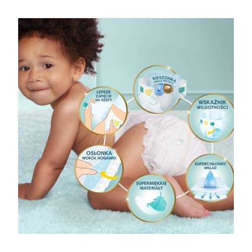 Miniaturka artykułu - #1 Pampers Premium Care Pieluszki rozmiar 4, 104 sztuk