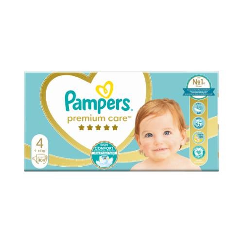 Pampers Premium Care Pieluszki rozmiar 4, 104 sztuk – w