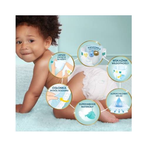Miniaturka artykułu - #1 Pampers Premium Care Pieluszki rozmiar 3, 120 sztuk