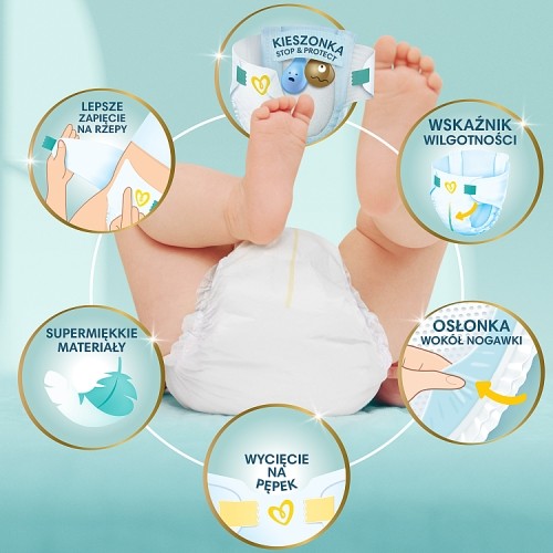 Miniaturka artykułu - #1 Pampers Premium Care Pieluszki rozmiar 2, 23 sztuk