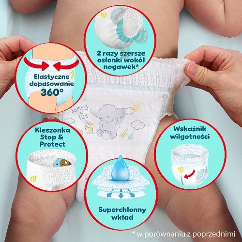Zdjęcie produktu - 3 Pampers Premium Care Pants 3 Pieluchomajtki 6-11kg, 48 szt.