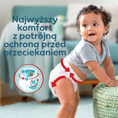 Zdjęcie produktu - 4 Pampers Premium Care Pants 4 Maxi Pieluchomajtki 9-15kg, 38szt.