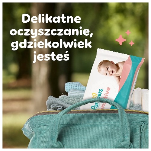 Zdjęcie produktu - 4 Pampers Sensitive Chusteczki nawilżane, 12x52szt. (łącznie 624 szt)