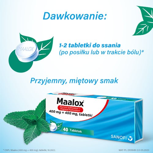 Zdjęcie produktu - 3 Maalox Lek na zgagę i niestrawność w postaci tabletek &ndash; 40 szt.