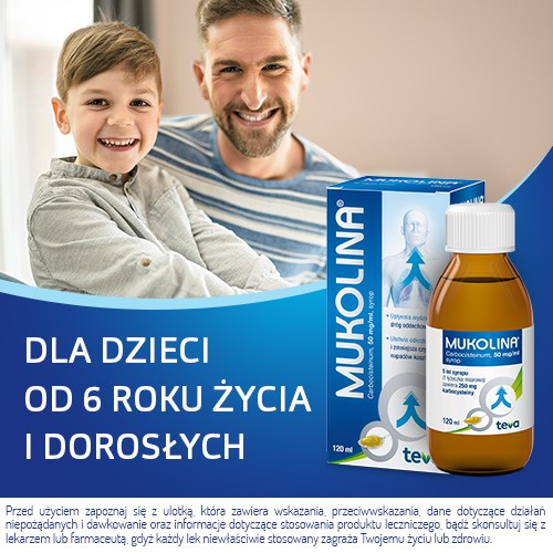 Zdjęcie produktu - 4 Mukolina syrop 0,05 g/ml, 120 ml