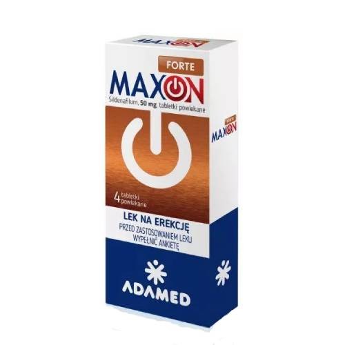 Miniaturka artykułu - #0 MAXON FORTE - Lek poprawiający erekcję 50 mg - 4 tabletki