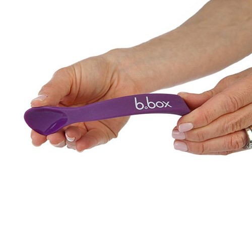 Zdjęcie produktu - 3 B.BOX Silikonowe łyżeczki - r&oacute;żowa i fioletowa, 2 sztuki