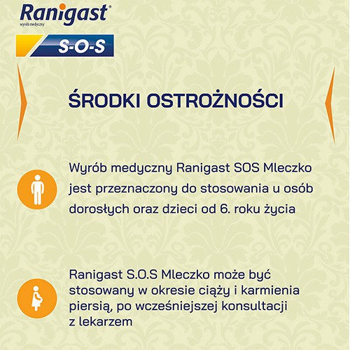 Zdjęcie produktu - 3 Ranigast S-O-S Mleczko, 200 ml