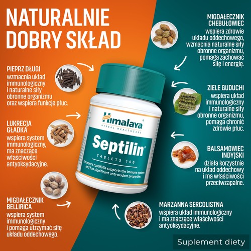 Zdjęcie produktu - 3 HIMALAYA Septilin, 100 tabletek