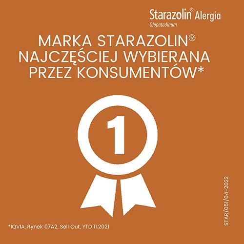 Zdjęcie produktu - 3 Starazolin Alergia krople do oczu, roztw&oacute;r, 1mg - 5ml