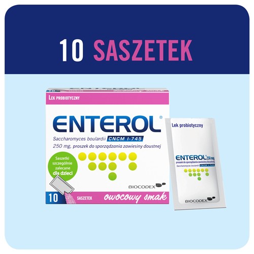Miniaturka artykułu - #0 Zestaw ENTEROL 250 mg, 3 x 10 saszetek