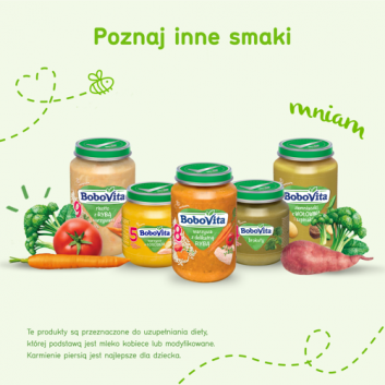 Zdjęcie produktu - 6 ZESTAW 6 x BoboVita obiadek warzywa z delikatną rybą, 190g