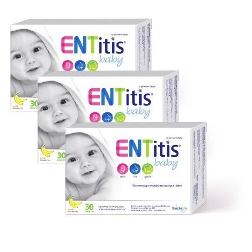 Miniaturka artykułu - #0 Zestaw ENTitis Baby saszetki bananowe, 3x 30 saszetek