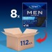 Zdjęcie produktu - #0 Zestaw Wkładki anatomiczne TENA MEN Extra Light, 14 sztuk x 8 opakowań
