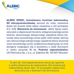 Zdjęcie produktu - #3 Aleric Spray aerozol do nosa 0,05 g, 60 daw. (10g)