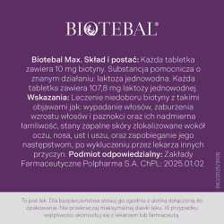 Zdjęcie produktu - #4 Biotebal Max 10mg, 60 tabletek