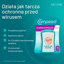 Zdjęcie produktu - #1 Compeed Dyskretny plaster na opryszczkę, 15 szt.