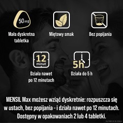 Zdjęcie produktu - #1 Mensil Max 50 mg, 4 tabletki do rozgryzania i żucia