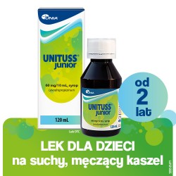 Zdjęcie produktu - #0 Unituss Junior, 60 mg/10 ml, syrop, 120 ml